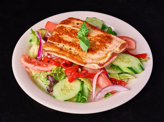 Grilled Salmon Salad.